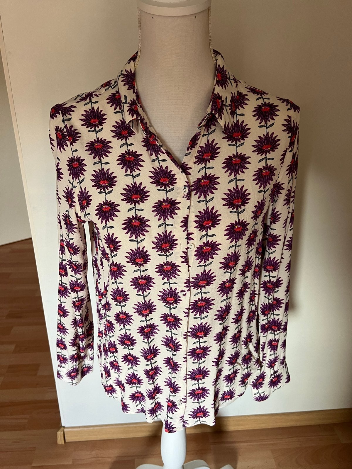 POM Amsterdam Blouse met bloemenprint - Maat 38, Ophalen of Verzenden, Zo goed als nieuw, Maat 38/40 (M), Meerkleurig
