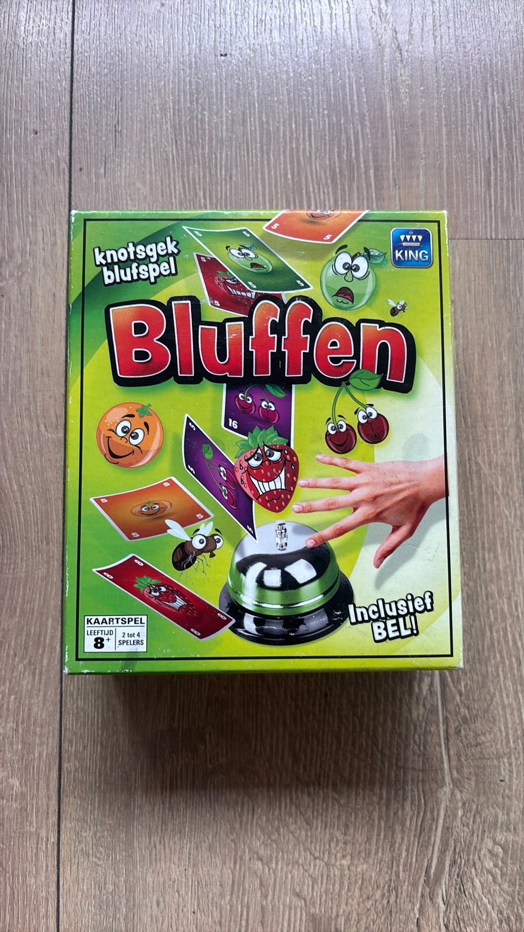 Bluffen - King, Hobby en Vrije tijd, Gezelschapsspellen | Kaartspellen, Ophalen of Verzenden, Zo goed als nieuw