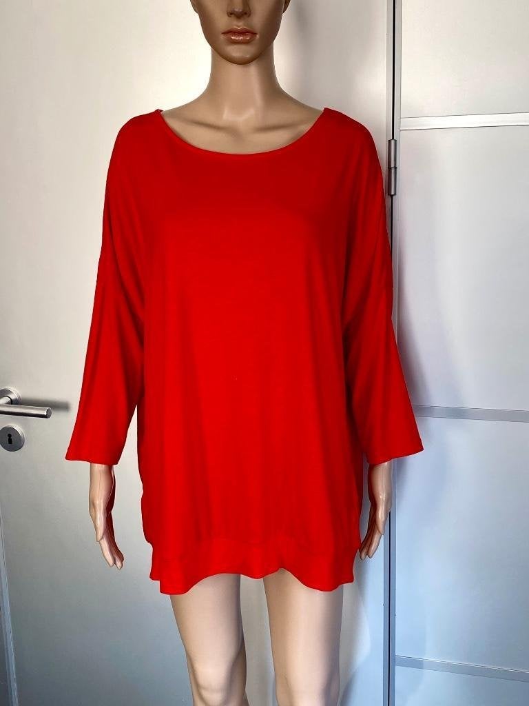 Lange trui maat 42/44=L/XL rood shirt, Kleding | Dames, Truien en Vesten, Maat 42/44 (L), Ophalen of Verzenden, Zo goed als nieuw