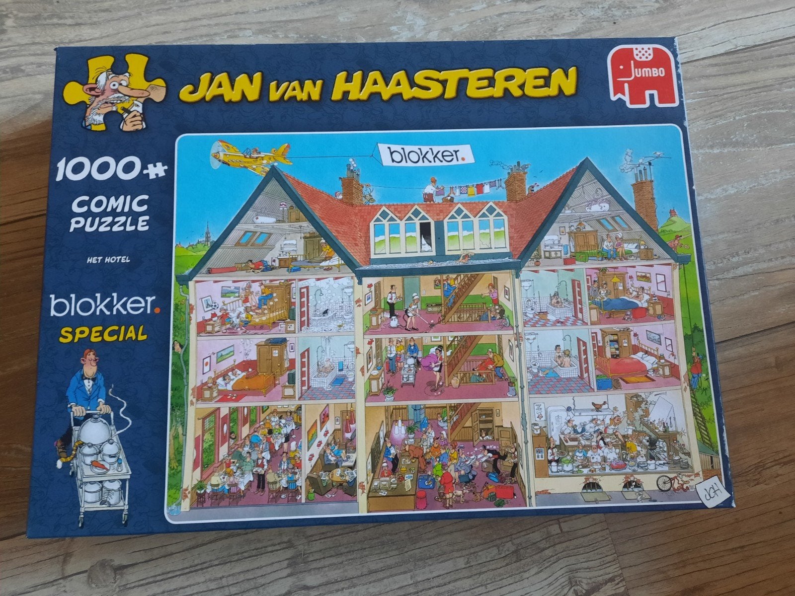 Jan van Haasteren Blokker Special Het Hotel 1000 stukjes, Ophalen of Verzenden, 500 t/m 1500 stukjes, Gebruikt, Legpuzzel