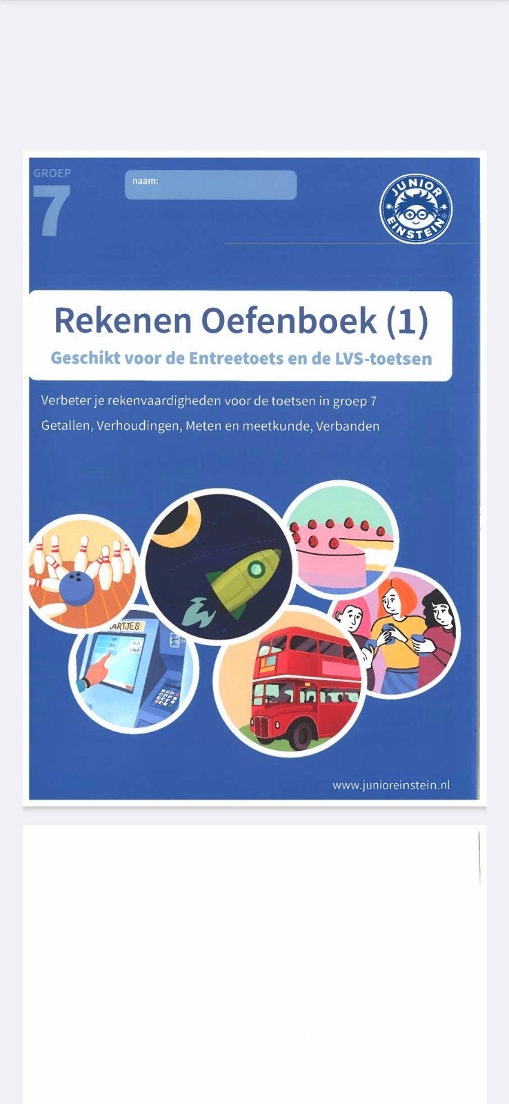 Junior Einstein Rekenen Oefenboeken Groep 7 (set van 2), Ophalen, Zo goed als nieuw, Overige niveaus, Junior Einstein