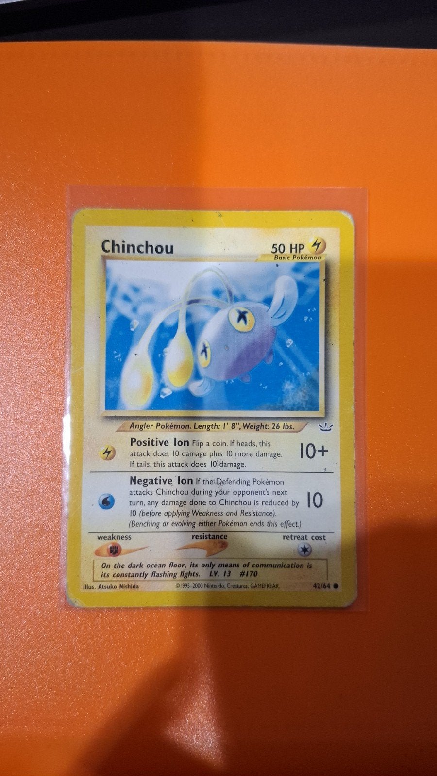 Chinchou, Pokemon, 42/64, Neo Revelation, Ophalen of Verzenden, Zo goed als nieuw, Losse kaart