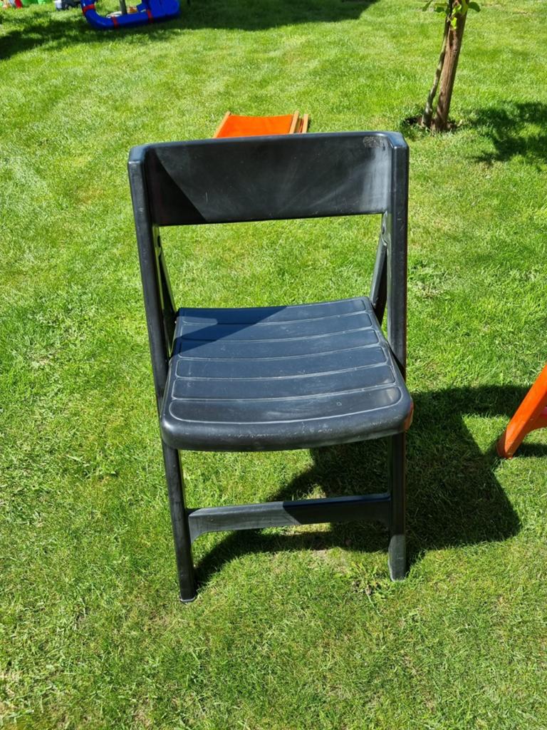 vintage Flair plastic klapstoel, Huis en Inrichting, Ophalen of Verzenden, Gebruikt, Wit