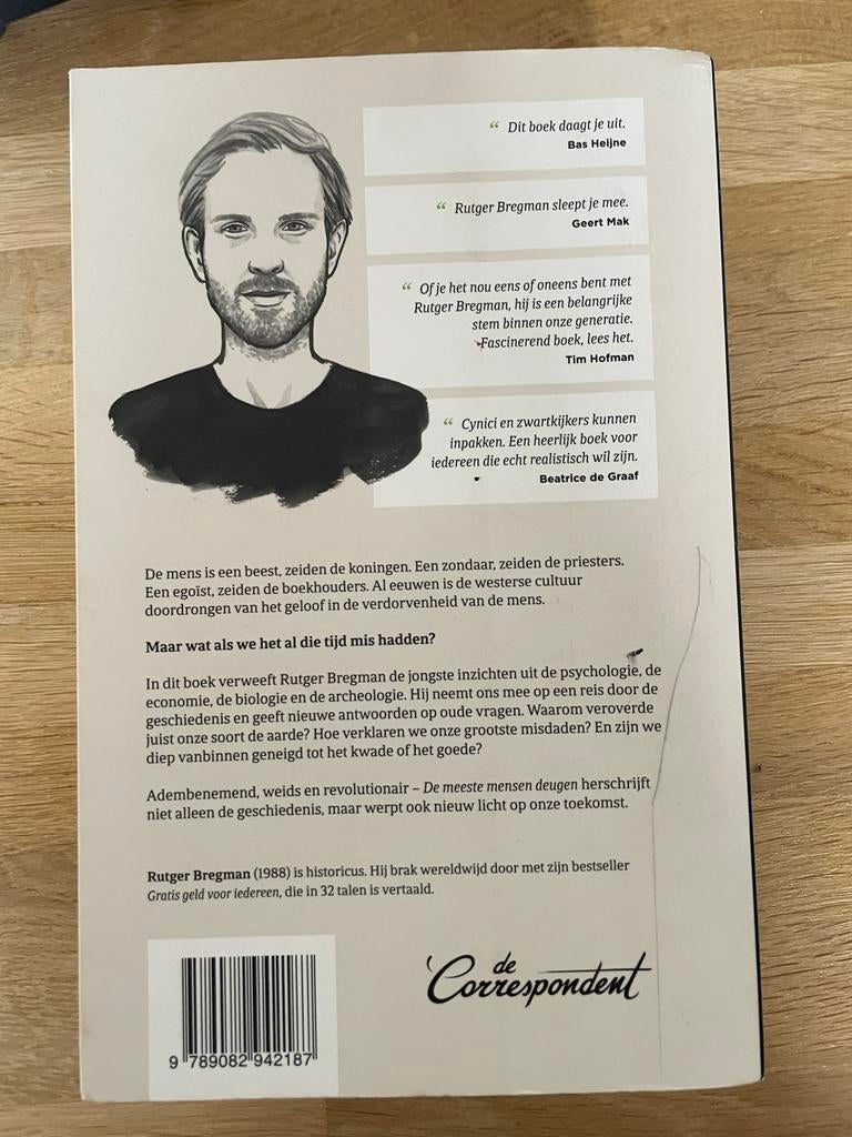 De meeste mensen deugen - Rutger Bregman, Boeken, Ophalen of Verzenden, Gelezen