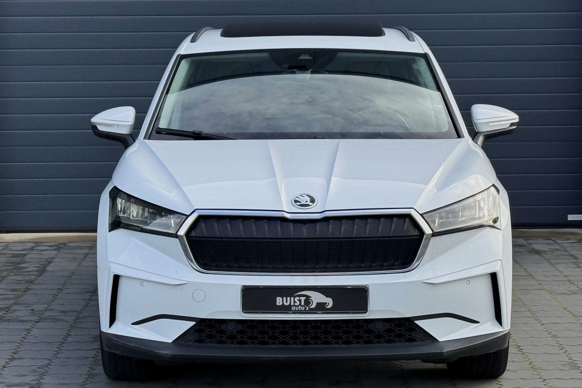 Skoda Enyaq iV 60 PANO ACC LEER TREKHAAK (bj 2021), Auto's, Automaat, Gebruikt, Huisgarantie, 179 pk