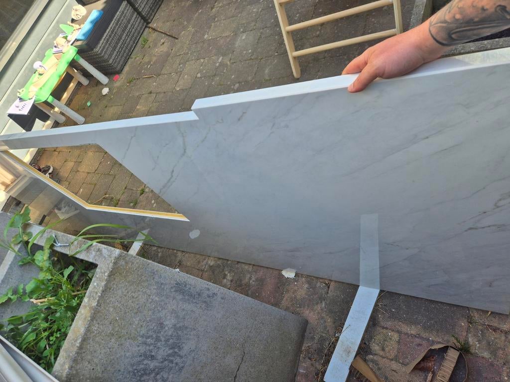 Nieuw Keramiek aanrechtblad - Marmerlook, Ophalen, Nieuw, 200 cm of meer, Minder dan 100 cm