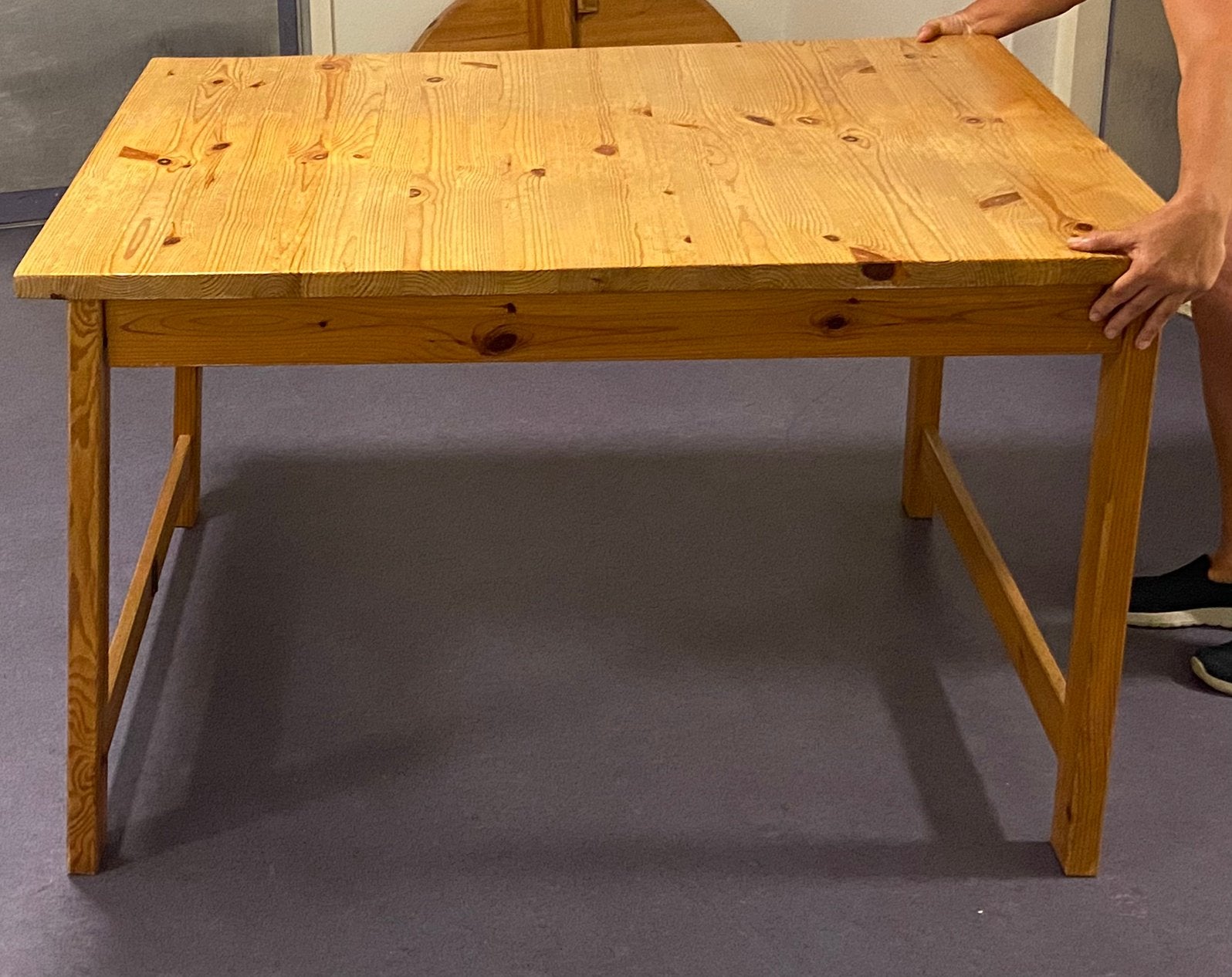 Grenen “drop leaf” eettafel., Ophalen, Gebruikt, 200 cm of meer, 50 tot 100 cm