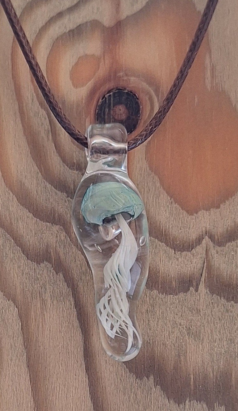 handgemaakte lampwork glas hanger " kwal ", Overige kleuren, Verzenden, Nieuw, Overige materialen