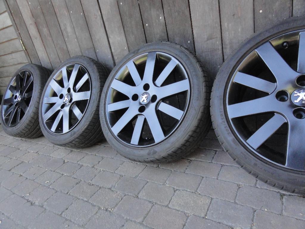 Peugeot 207,208 Hockenheim velgen met zomerbanden 17 inch, Ophalen, Gebruikt, Banden en Velgen, 17 inch