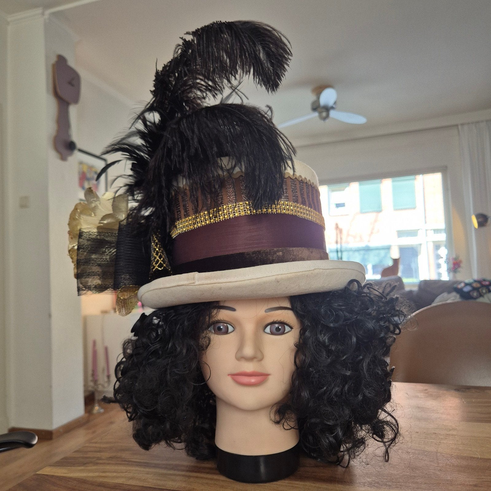 Steampunk Hoed carnaval, Ophalen of Verzenden, Zo goed als nieuw, Carnaval
