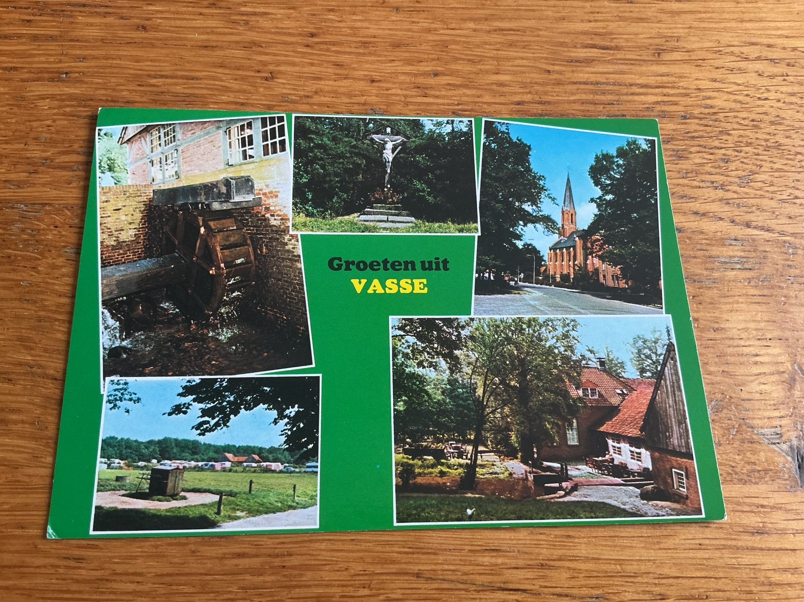 V517 Groeten uit Vasse watermolen kerk, Ophalen of Verzenden