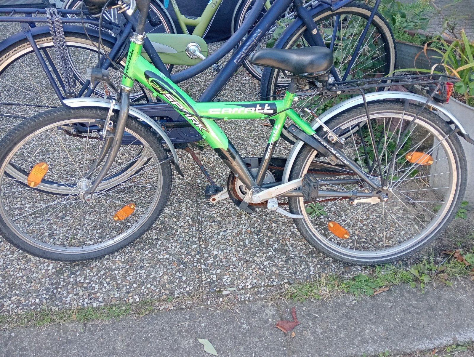 Carratt 24 inch kinderfiets - Groen, Ophalen, 20 inch of meer, Gebruikt, Velgrem