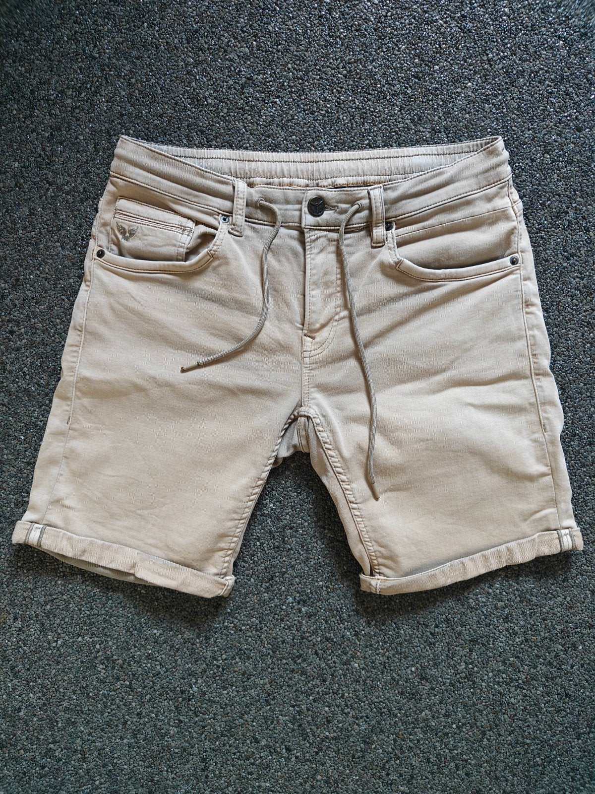 Zgan PME Legend korte broek mt 34, Kleding | Heren, Broeken en Pantalons, Maat 52/54 (L), Verzenden, Beige, Zo goed als nieuw