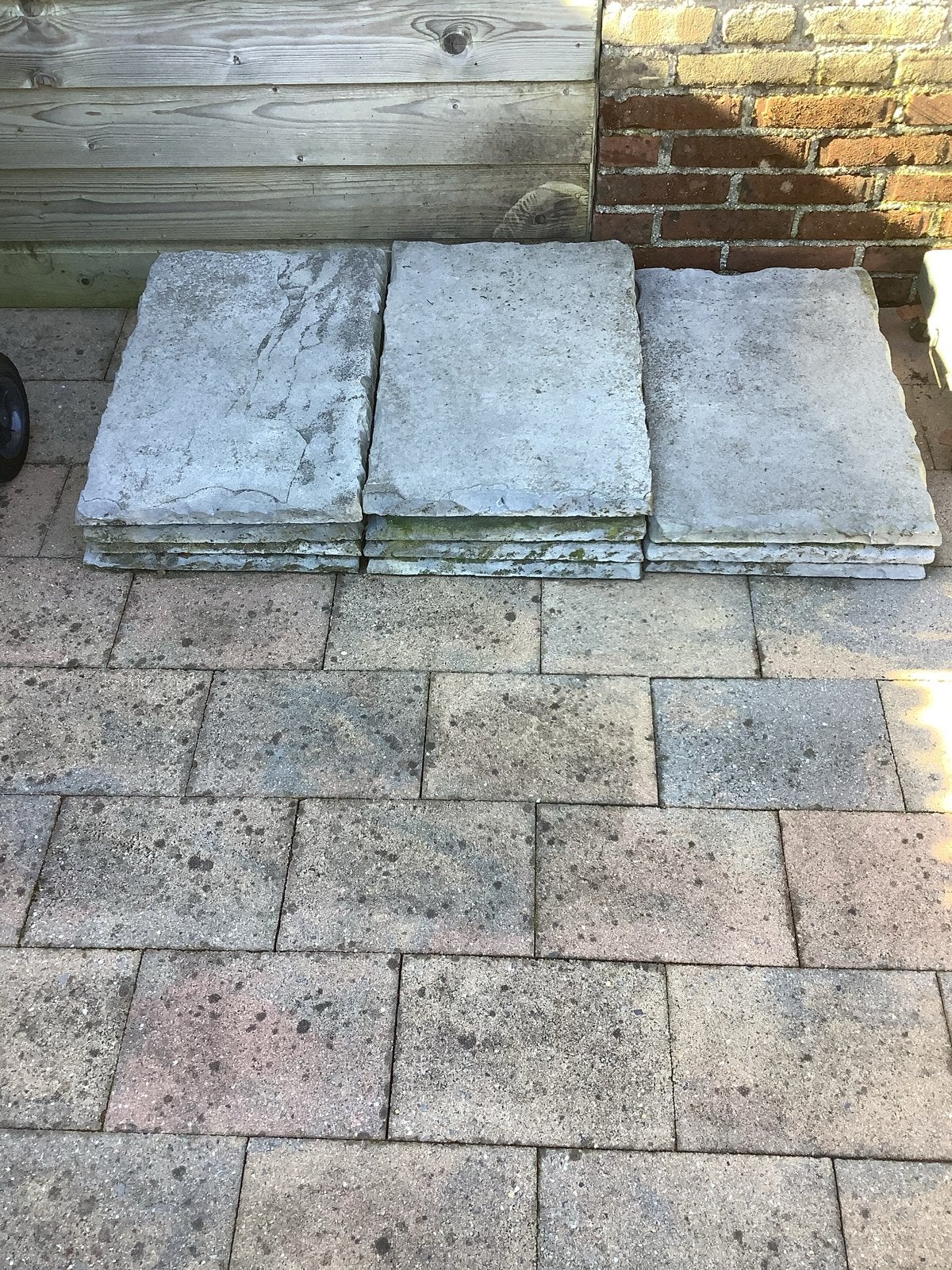 Leisteen tegels - 45 stuks, Tuin en Terras, Ophalen, Gebruikt, Overige typen, Natuursteen