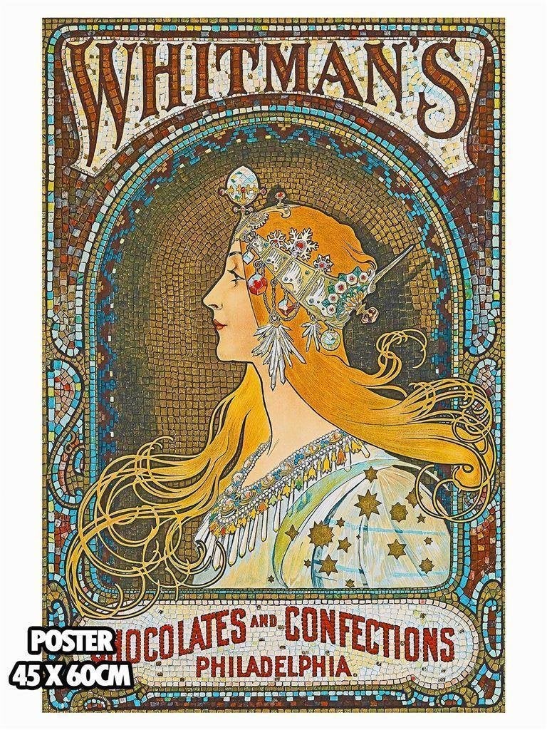 [Poster] Alphonse Mucha Zodiac Chocolade Affiche Poster, Verzenden, Nieuw, A1 t/m A3, Film en Tv