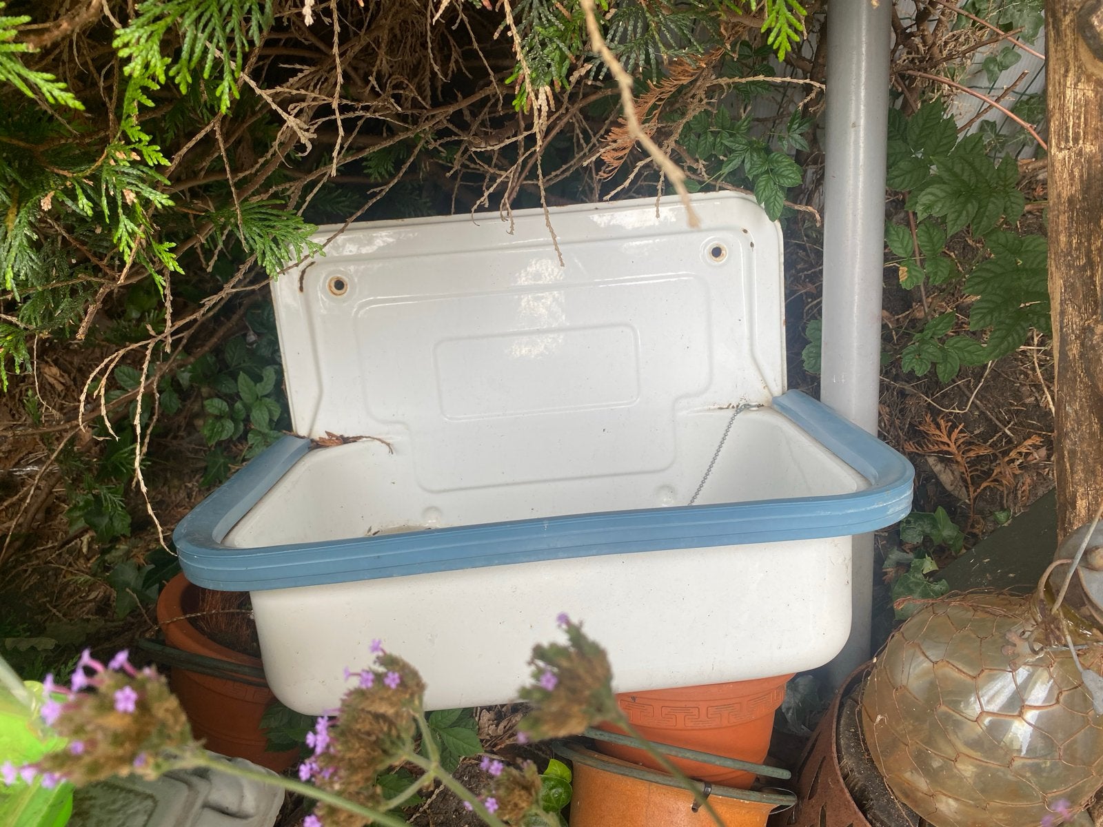Witte wasbak voor buiten of garage, Ophalen of Verzenden