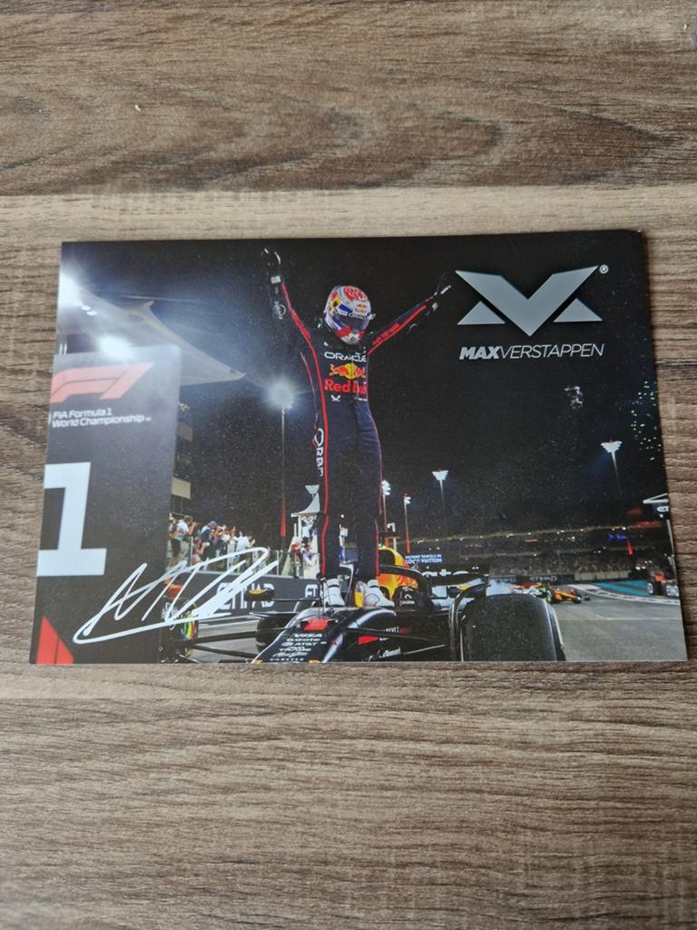 Te koop een mooie max verstappen fotokaart 2025, Verzenden, Nieuw, Formule 1