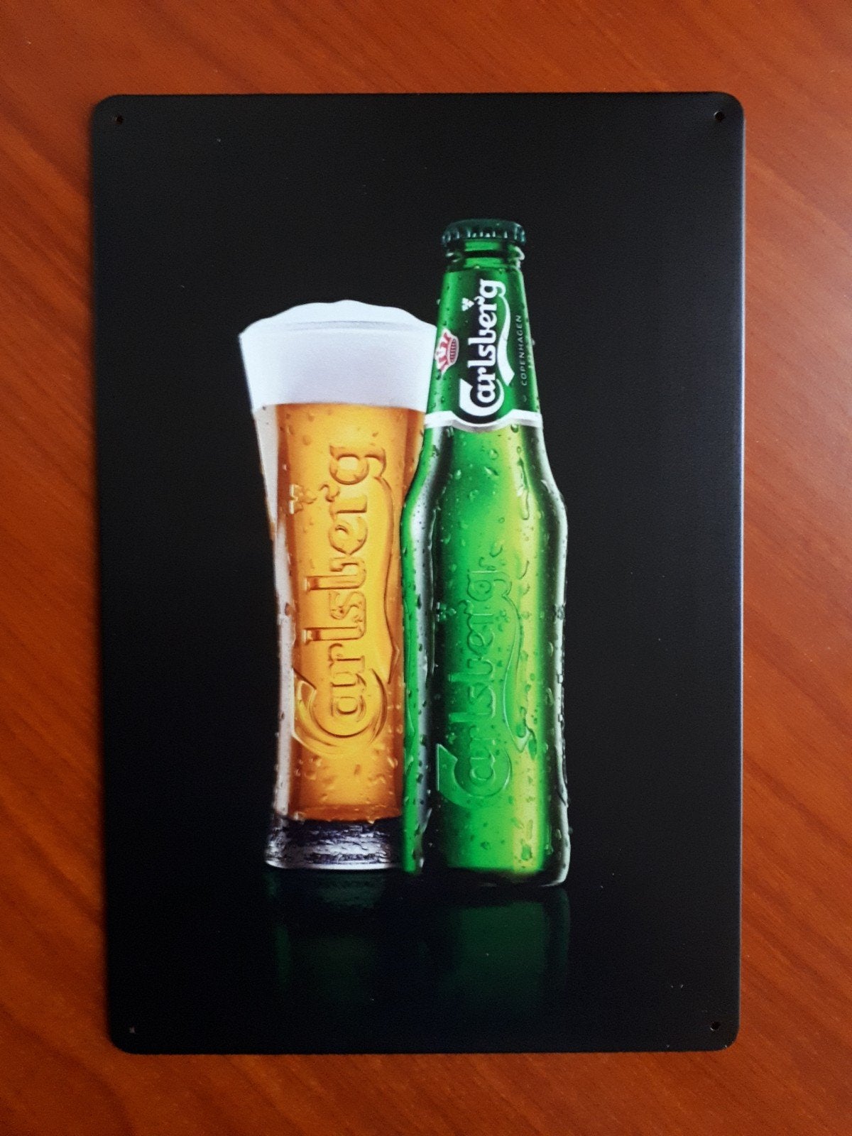 Carlsberg Bier 20x30 cm Metalen Reclamebord, Verzamelen, Ophalen of Verzenden, Nieuw, Reclamebord, Plaat of Schild, Overige merken