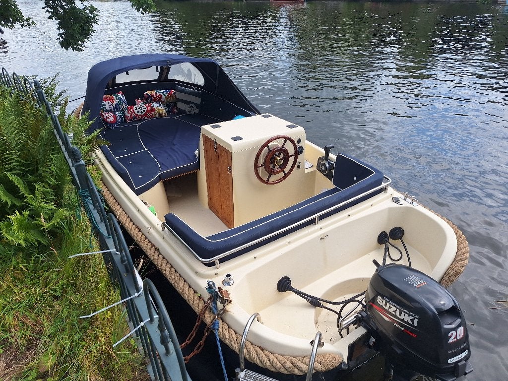 Sloep Oud Huijzer 510  + 20pk Suzuki motor, Watersport en Boten, Ophalen, 5 m, 2 m, Rondzit