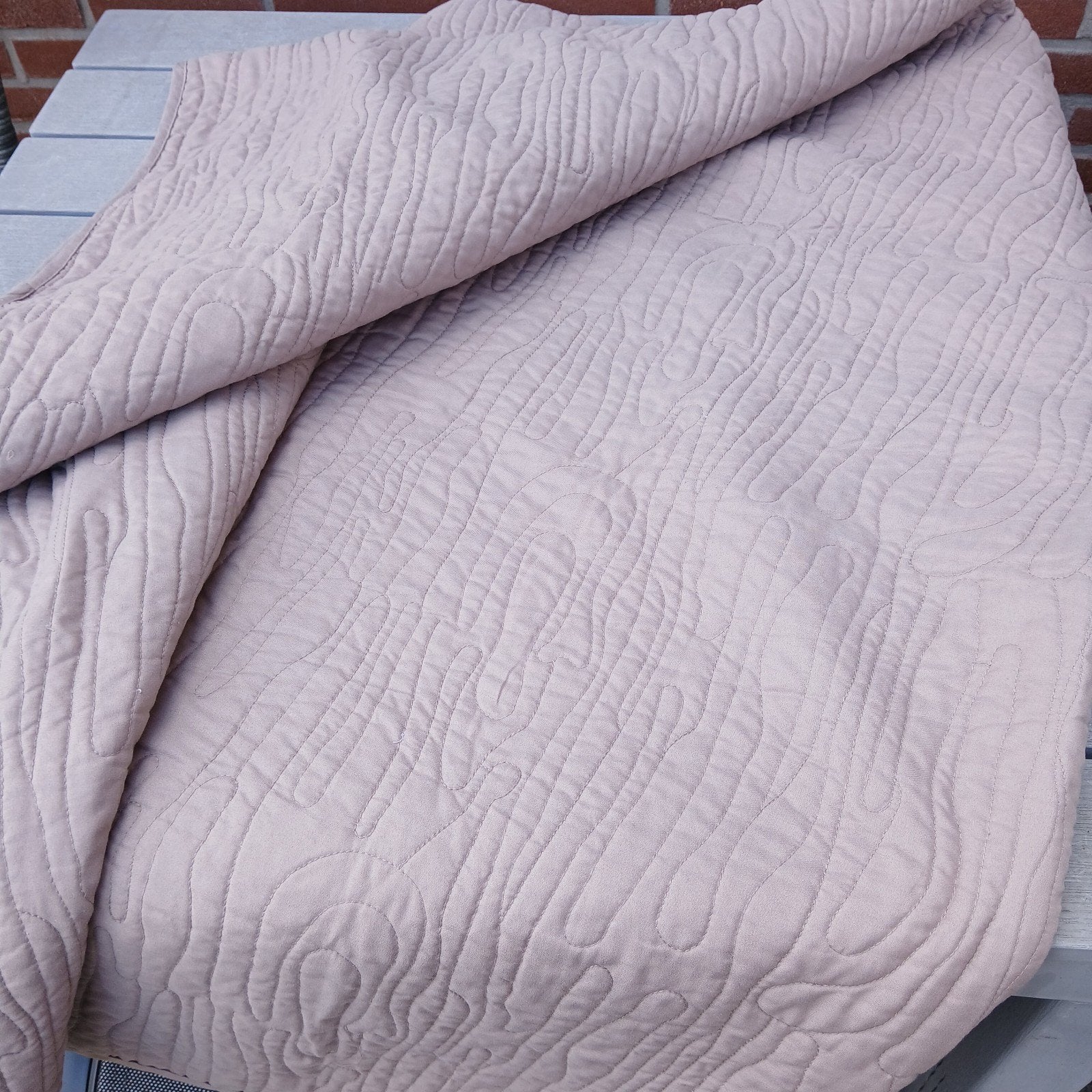 plaid/woondeken, 220 cm, Beige, Ophalen of Verzenden, Zo goed als nieuw