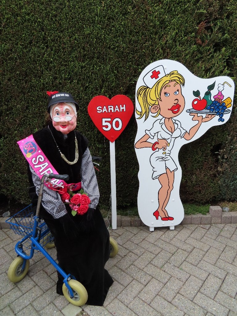 50 Verjaardag, Verzorgende, verpleegster set 3 deel uniek!, Ophalen, Abraham of Sarah