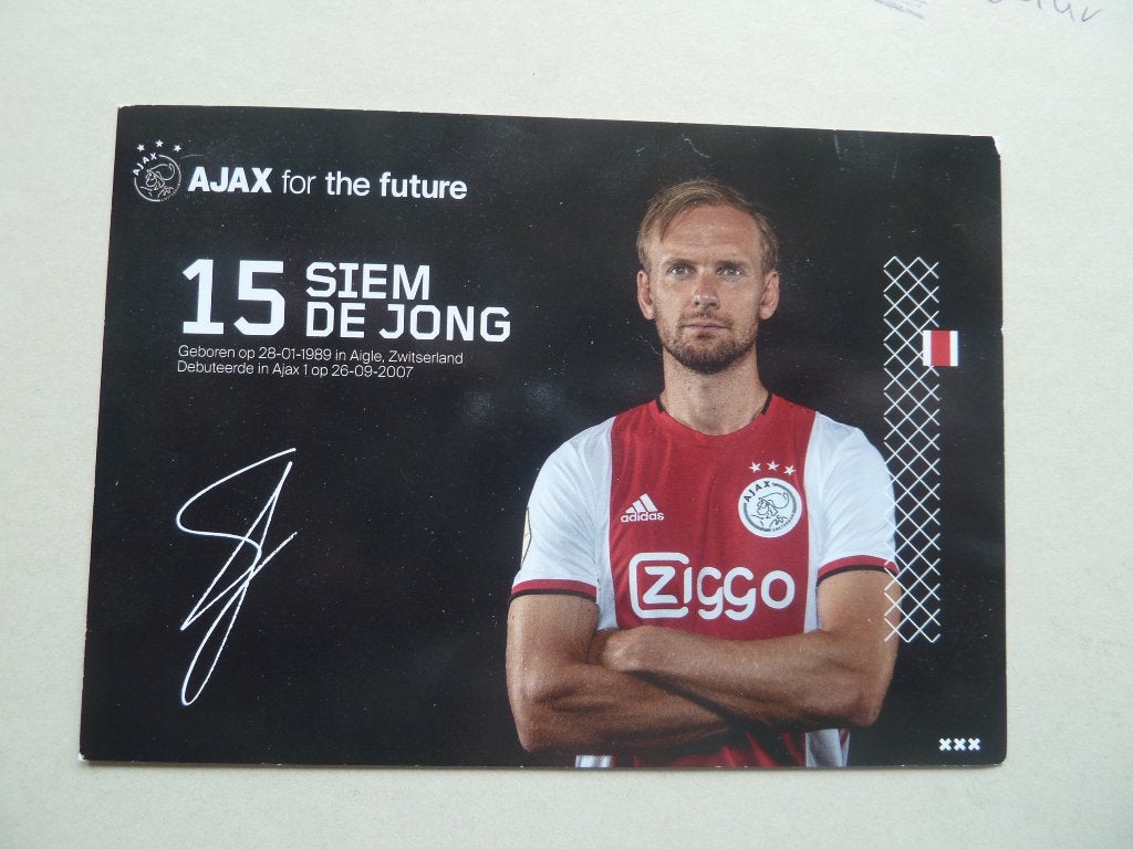 Spelerskaart. Siem.de.Jong   Ajax.   2019/2020, Ophalen of Verzenden, Zo goed als nieuw, Ajax, Spelerskaart