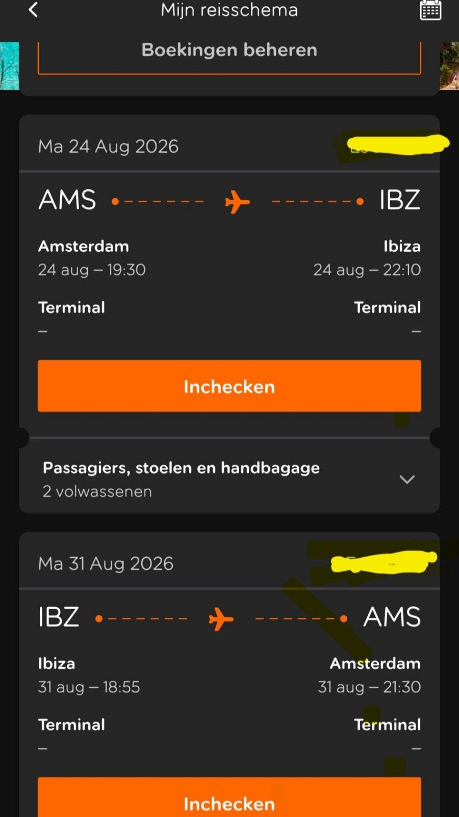 2 vliegtickets Ibiza, Twee personen, Vliegtuig, Buitenland, Met bestemming of datum