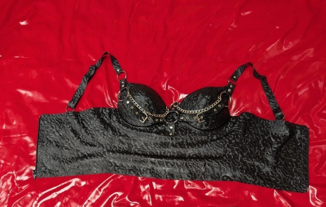 Latex top BH maat M, Ophalen of Verzenden, Zwart, BH