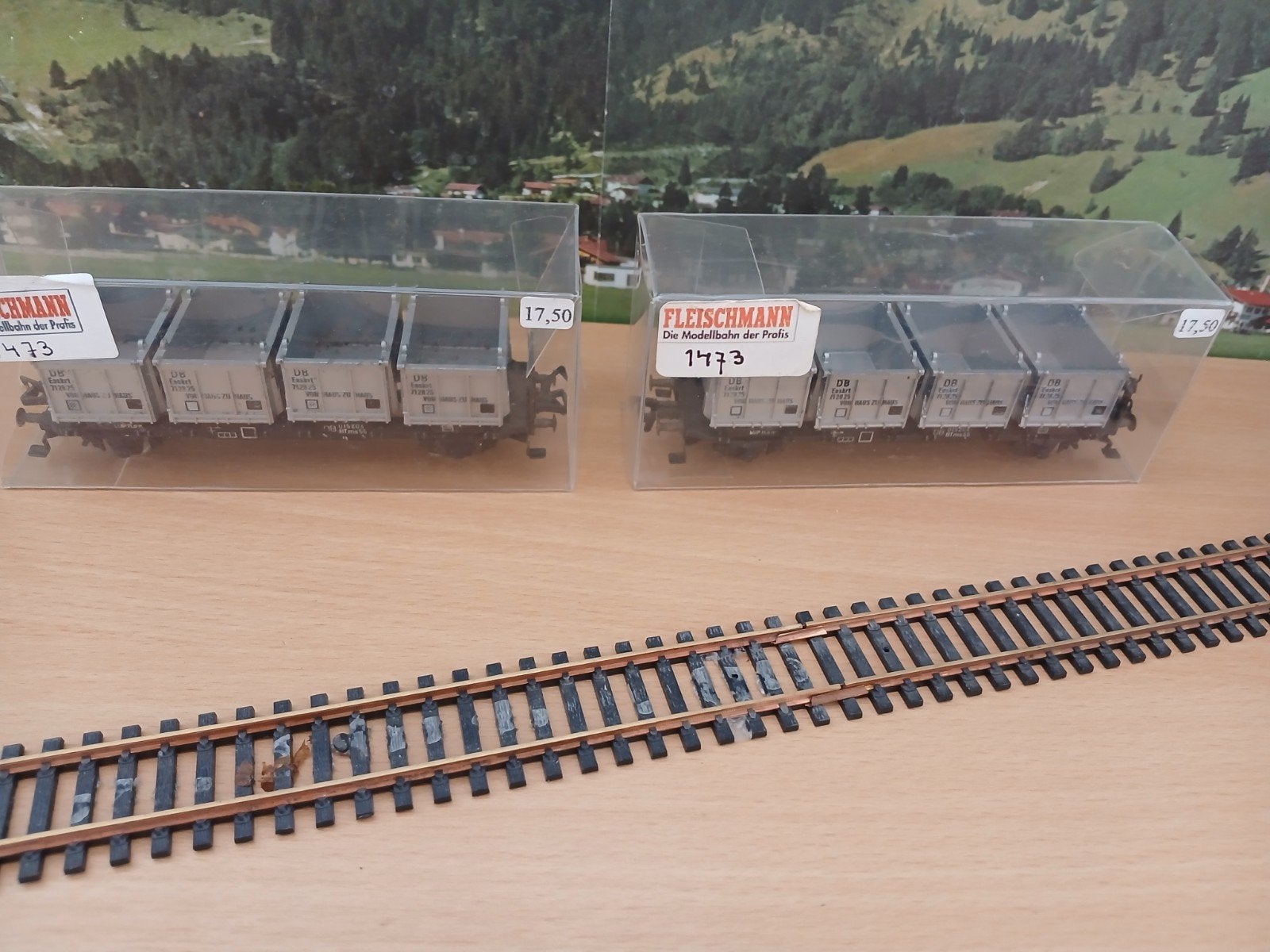 2x Fleischmann HO goederenwagon met doosje, Ophalen of Verzenden, Gebruikt, Wagon, Fleischmann