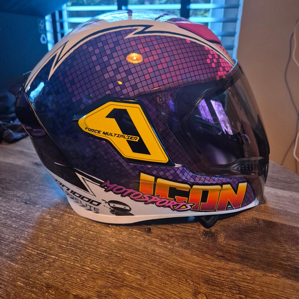 Mooie icon helm, Motoren, Integraalhelm, L, Tweedehands, Ophalen