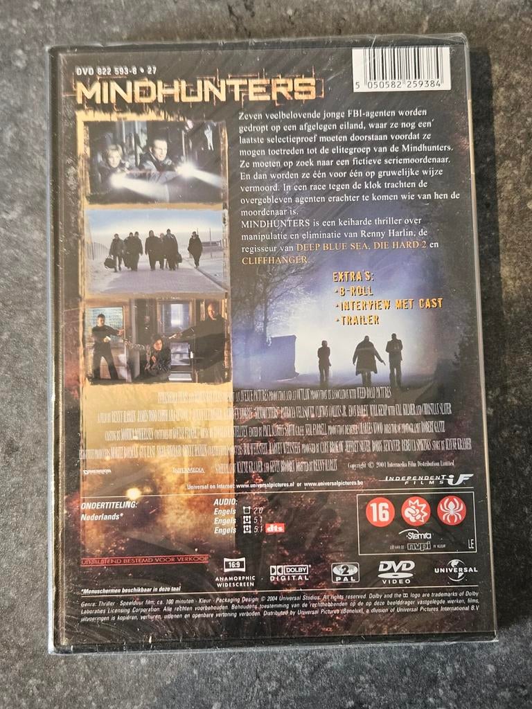 DVD Mindhunters Val Kilmer NIEUW gesealed, Vanaf 16 jaar, Ophalen of Verzenden, Nieuw in verpakking, Actiethriller