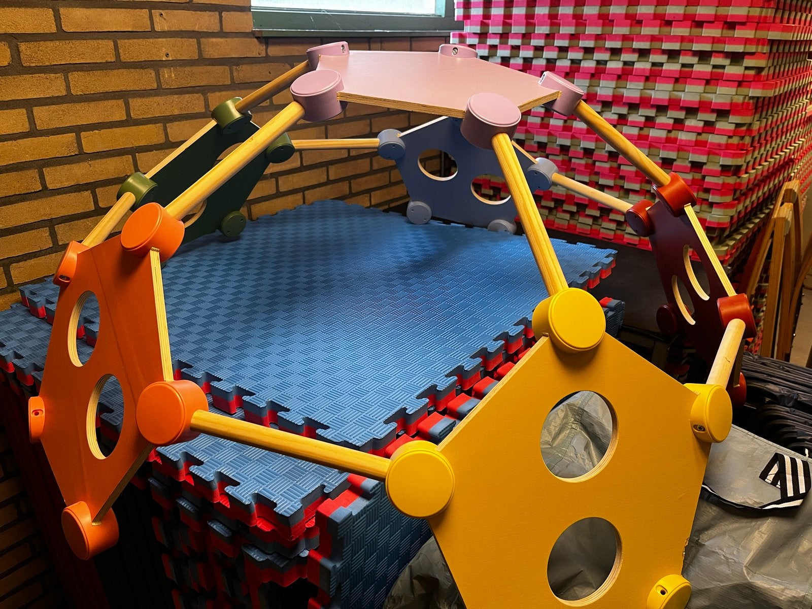 Houten Klimrek voor Jonge Kinderen - Speelplezier Gegarandee, Ophalen, Gebruikt, Klimwand