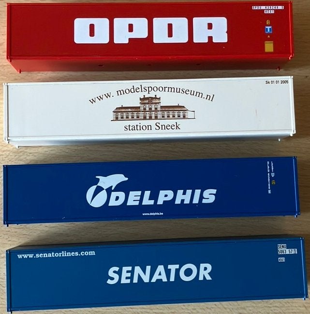 4 Piko 40ft containers schaal H0 1:87, Ophalen of Verzenden, Nieuw, Piko