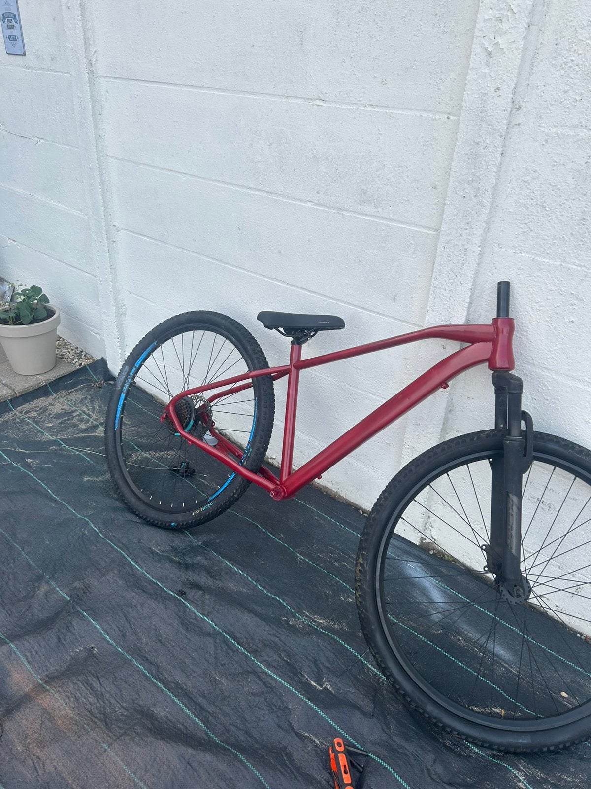 29 inch mountain bike frame met banden, Ophalen, Zo goed als nieuw, Aluminium, 24 inch of meer