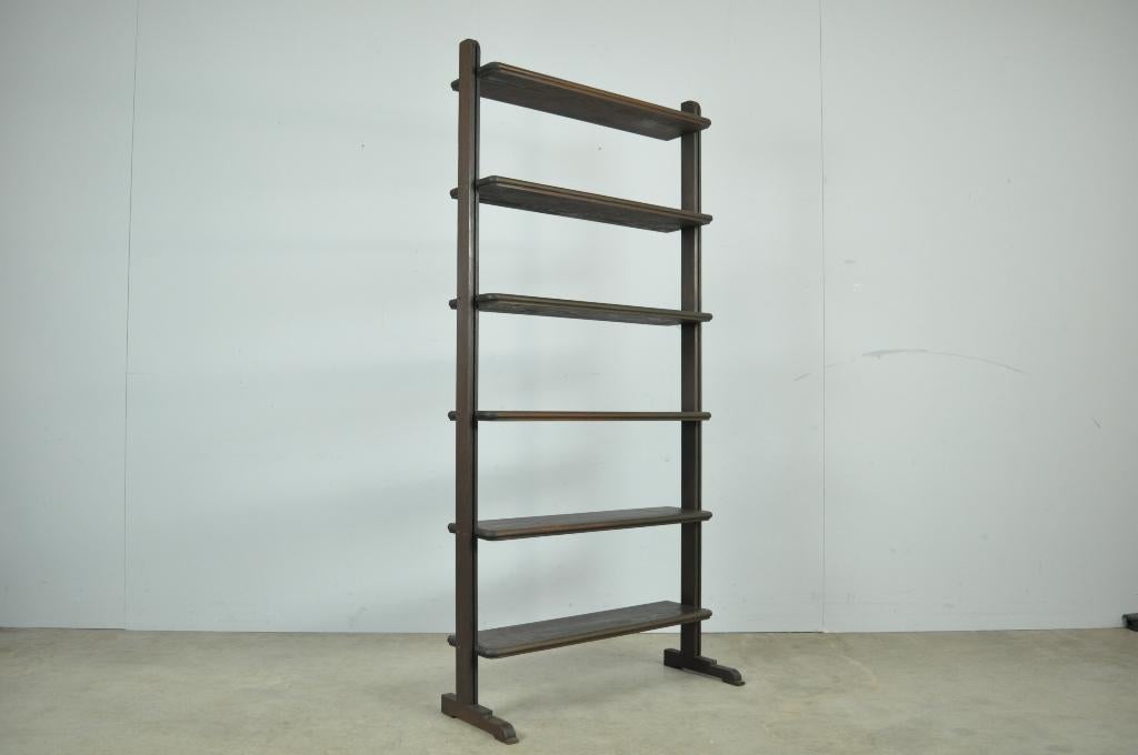 Vintage MID-CENTURY houten wandkast uit Nederland, 1960s, Huis en Inrichting, Met plank(en), Gebruikt, Ophalen of Verzenden, Minder dan 150 cm