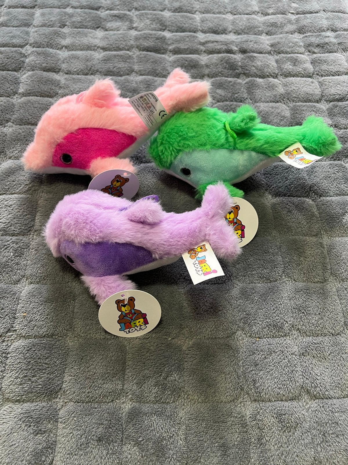 NIEUW, set van 3 schattige dolfijn knuffels - ca 19 cm, Overige merken, Overige karakters, Overige typen, Nieuw