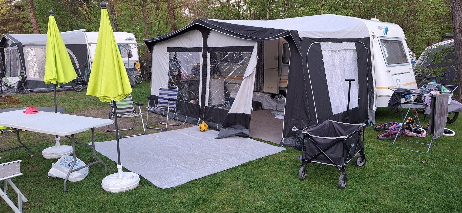 Dorema starcamp maat 12, D240cm Als nieuw, één keer gebruikt, Caravans en Kamperen, Voortenten en Luifels, Ophalen, Zo goed als nieuw