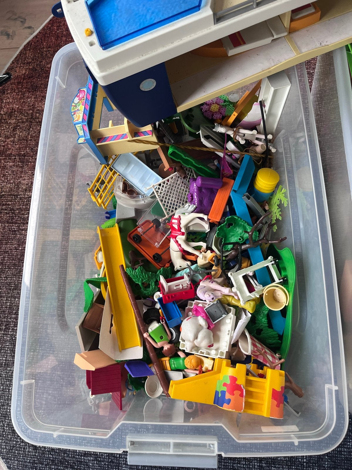 Grote partij Playmobil met boot, huis en veel accessoires, Ophalen, Gebruikt, Jongen of Meisje