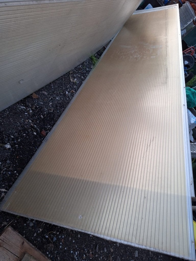 partij 5x polycarbonaat platen 18 mm kanaalplaten lichtplaat, Ophalen, Gebruikt, Veranda