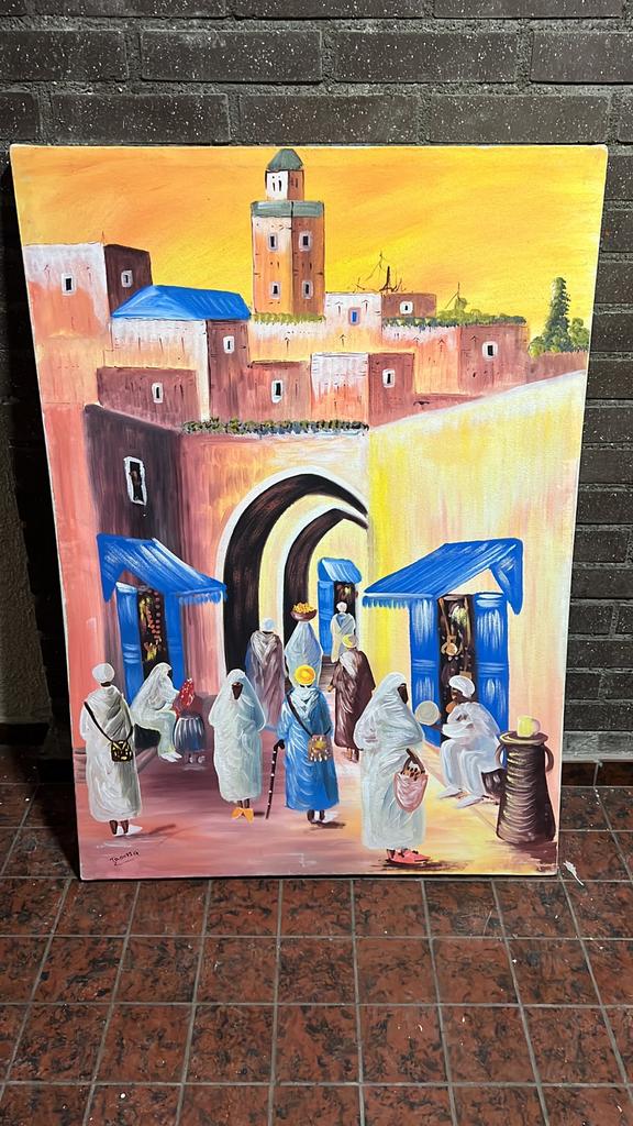 Handgemaakte schilderij uit marokko, Ophalen