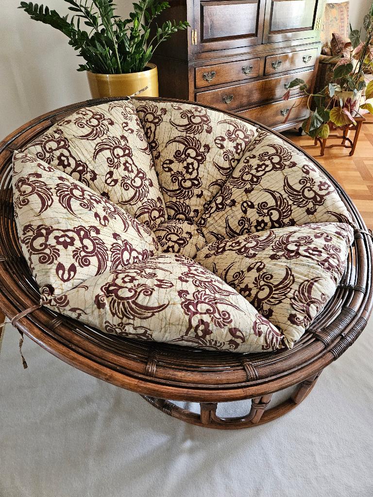 Rotan schotelstoel uit Indonesie, Ophalen, Indonesië, Bruin, Riet of Rotan