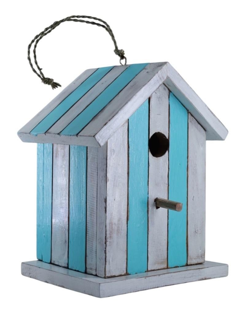 Vogelhuis Ada XL wit/turquoise gestreept, Ophalen, Nieuw, Nvt, Nvt