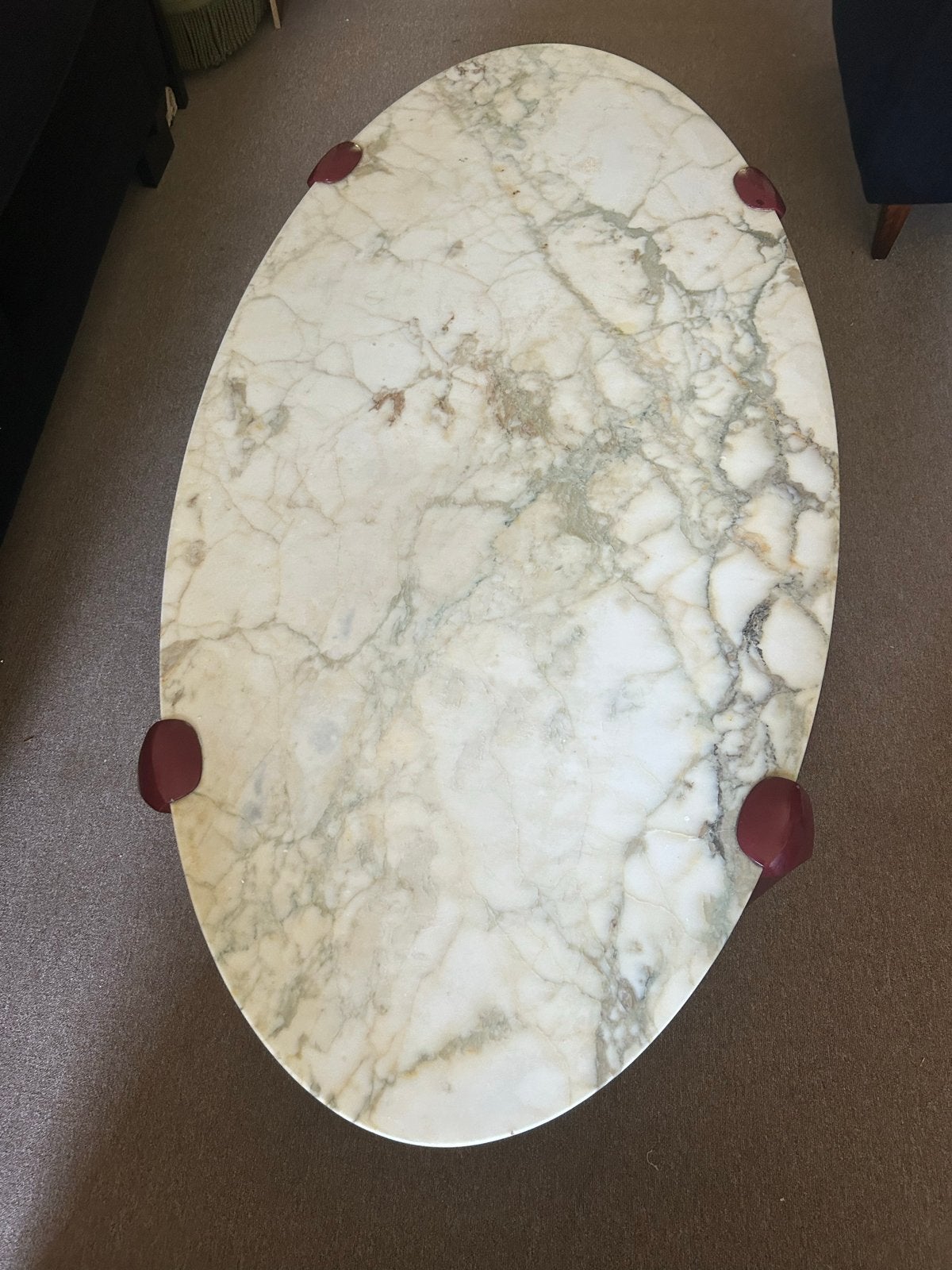 Klassieke marmeren salon tafel 160x80 cm, Huis en Inrichting, Tafels | Salontafels, Gebruikt, 5 – 50, 50 tot 100 cm, 150 tot 200 cm