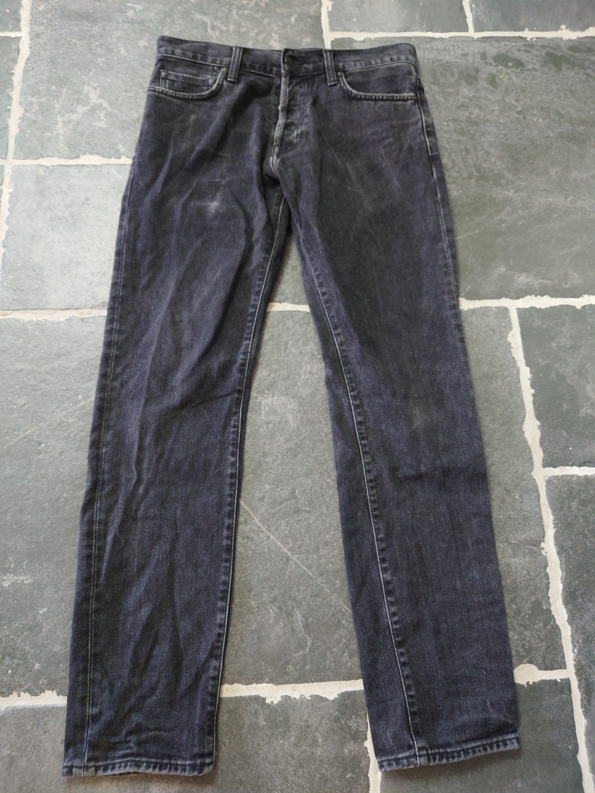 Carhartt WIP, Slim Fit, Straight leg,grijs, W30 L32, Rob3032, Kleding | Heren, W32 (confectie 46) of kleiner, Ophalen of Verzenden