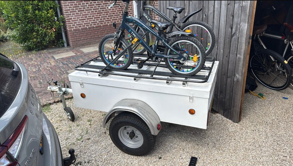 Saris bagagewagen met fietsendrager voor 3 fietsen, Ophalen, Gebruikt