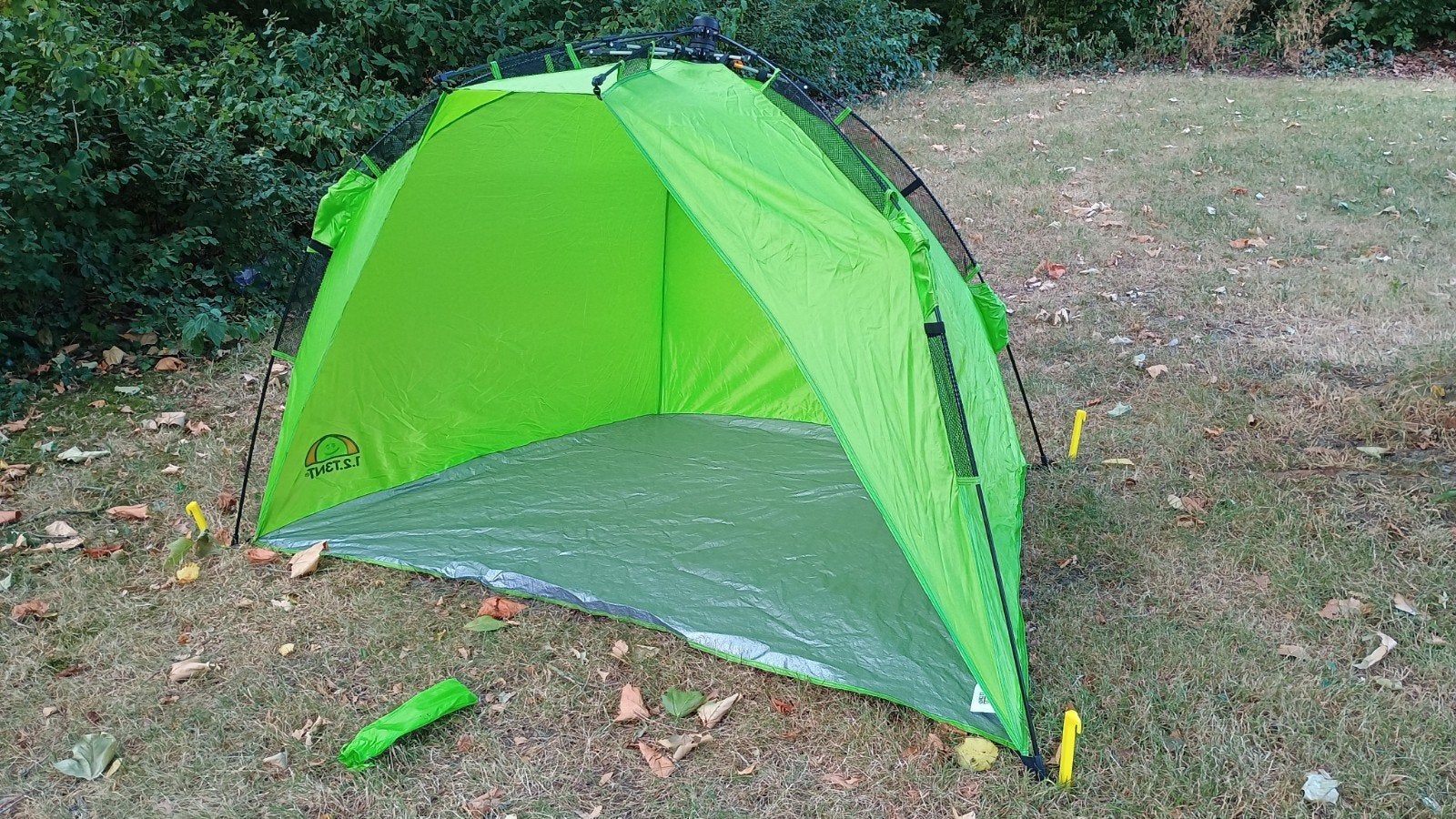 opvouwbaar strandtent / schaduwtentje, Caravans en Kamperen, Windschermen, Ophalen, Zo goed als nieuw