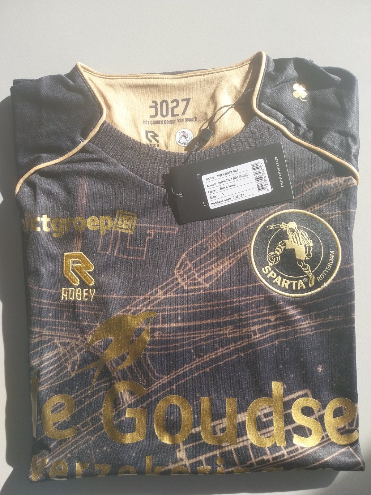 Sparta Rotterdam derde shirt 2025/26 maat S, Maat S, Verzenden, Nieuw, Shirt