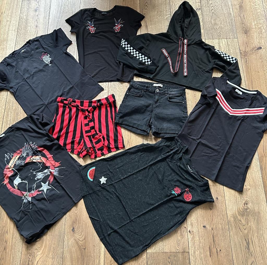 Pakketje kleding mt M shirt short Seven Sisters True Spirit, Maat 38/40 (M), Seven Sisters, Zwart, Ophalen of Verzenden