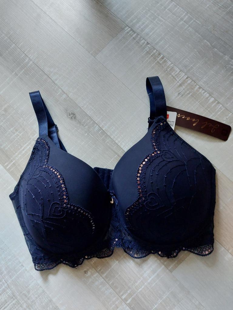 Wibra BH 95E - Donkerblauw met pailletten, Kleding | Dames, Wibra, Ophalen of Verzenden, Blauw, BH