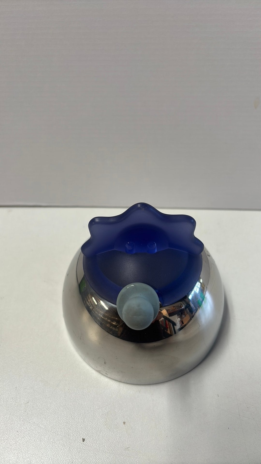 Alessi⁠ design suikerpotje RVS blauw, Blauw, Ophalen of Verzenden, Zo goed als nieuw, Voorraadpot